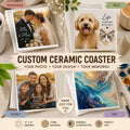 Custom Ceramic Photo Coaster | Personalized Pet, Family, Art, Wedding (Cork Backed)