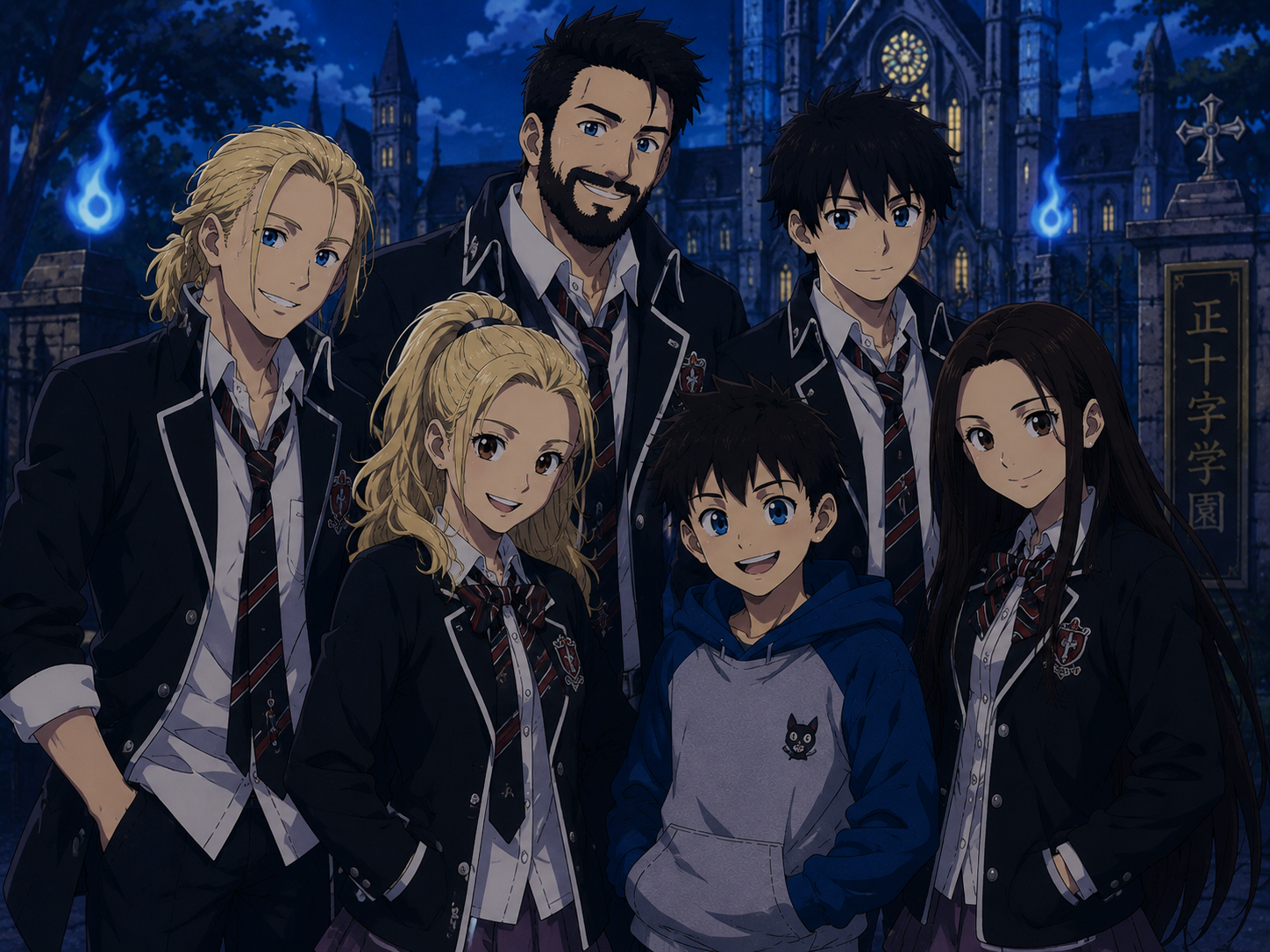 Custom Anime Family Portrait | Cel Shaded Manga Style Canvas Print