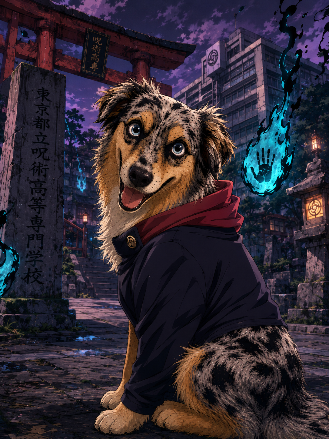 Pet Edition: Custom Anime Family Portrait | Cel Shaded Manga Style Canvas Print