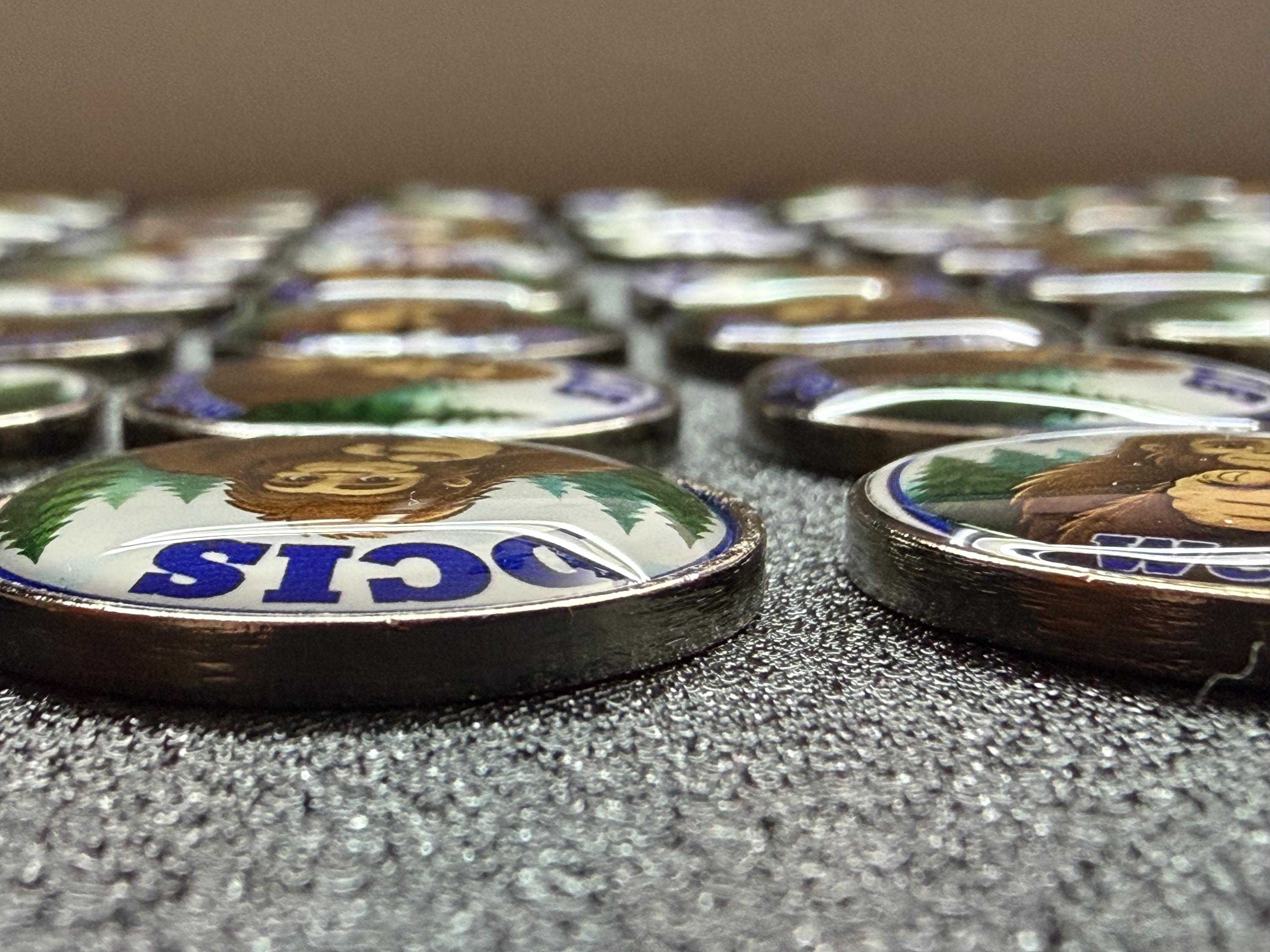 Custom full-color UV printed metal lapel pins - 0.98-Inch/25mm