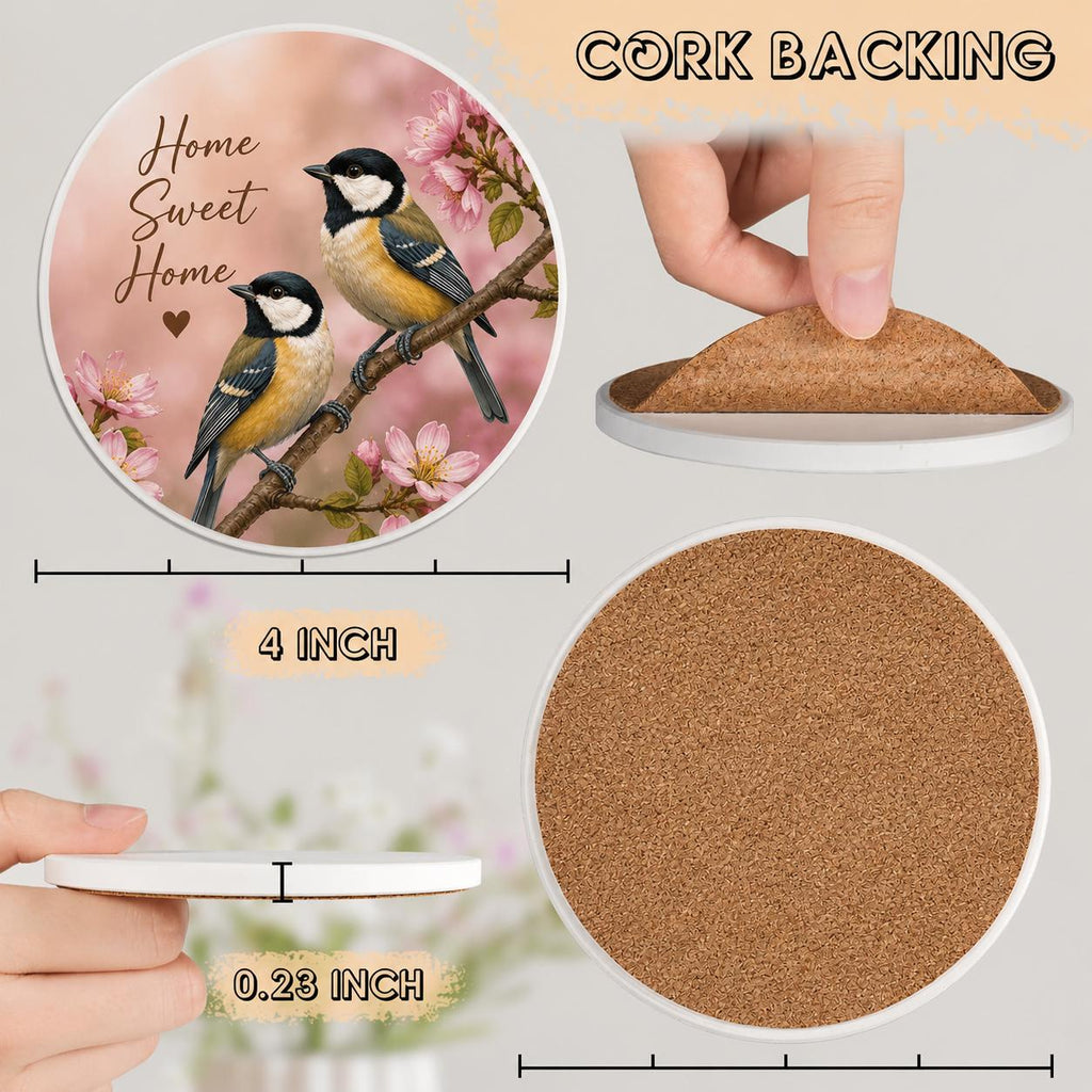 Custom Ceramic Photo Coaster | Personalized Pet, Family, Art, Wedding (Cork Backed)