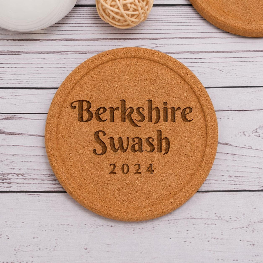 Custom Engraved Cork Coasters | Personalized Lipped Edge Set | Housewarming Wedding Gift | Laser Engraved