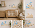 Arabic & English Baby Name Sign - Personalized Nursery Wall Decor